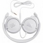 JBL Tune500 - Casque supra-auriculaire avec fil - Léger et pliable - Microphone intégré - Blanc