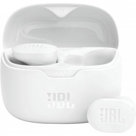 JBL Tune Buds, Écouteurs sans fil avec Réduction de Bruit, Bluetooth 5.3,son JBL Pure Bass, blancs