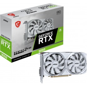 MSI NVIDIA GeForce RTX 3050 Ventus 2X XS White 8G OC Carte Graphique - 8 Go GDDR6, 1807 MHz, (Prend en Charge 4K à 120 Hz)