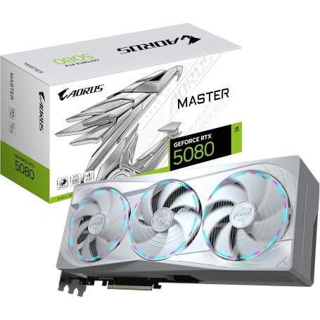 Gigabyte AORUS GeForce RTX 5080 Master Ice 16G Carte Graphique - 16 Go GDDR7