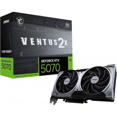 MSI NVIDIA GeForce RTX 5070 12G Ventus 2X OC Carte Graphique - 12 Go GDDR7
