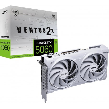 MSI GeForce RTX 5060 8G Ventus 2X OC White Carte Graphique - 8 Go GDDR7