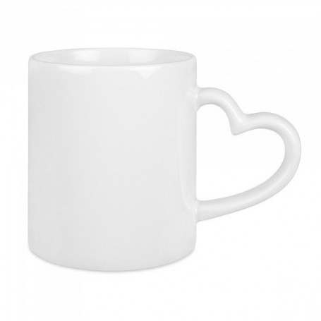 Tasse avec poignée en cœur à personnaliser