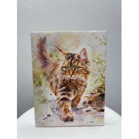 Toile Chat Réaliste – Décoration Maison 18 X 24CM