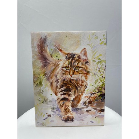 Toile Chat Réaliste – Décoration Maison 18 X 24CM