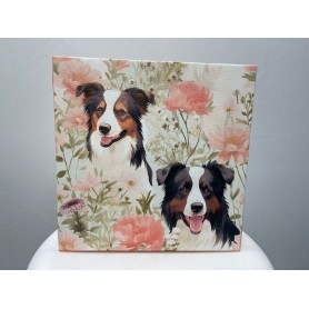 Toile avec deux Chiens Réalistes – Décoration Maison - Toile – Sublimez votre intérieur 25 X 25CM