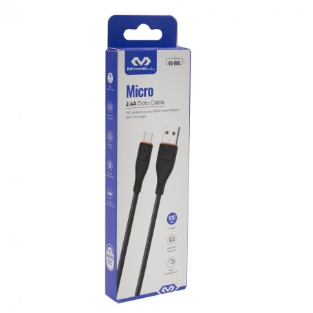 Câble Miccell USB-A vers Micro USB 100 cm – Charge Rapide et Synchronisation des Données