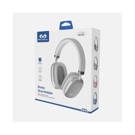 Miccell VQ-B12 – Casque Audio Sans Fil Stéréo, Bluetooth, Microphone Intégré, Autonomie Longue Durée, Blanc