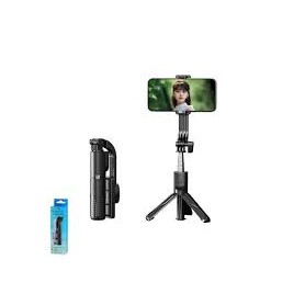 Remax P16 – Perche à Selfie avec Trépied 0,8 m, Télécommande Bluetooth, Support Smartphone, Streaming & Vlogging, Noir