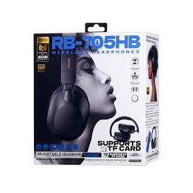 Remax RB-705HB – Casque Bluetooth 5.4, 18h d'autonomie, haut-parleurs 40 mm, pliable, TF Card, noir