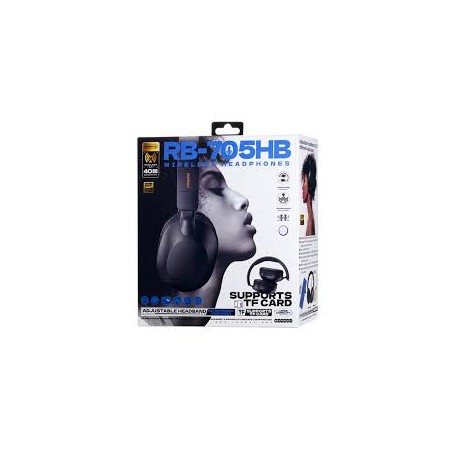 Remax RB-705HB – Casque Bluetooth 5.4, 18h d'autonomie, haut-parleurs 40 mm, pliable, TF Card, noir