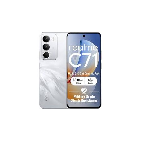 Realme C71 8+256GB – 6,67'' 4G, 8 Go RAM, 256 Go, Blanc Cygne