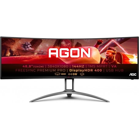 AOC AG493QCX LED Display 124 cm (48.8")Noir, Rouge