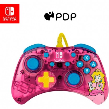 Pdp Rock Candy Filaire Gaming Switch Pro Manette Peach