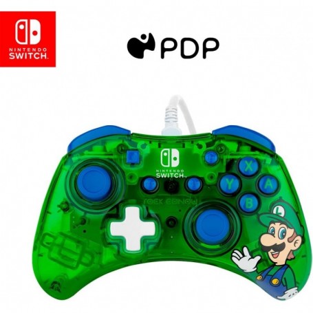 Pdp Rock Candy Filaire Gaming Switch Pro Manette Luigi