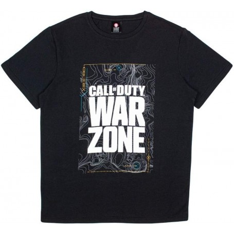 Call of Duty Official Warzone Black Map T-Shirts - S