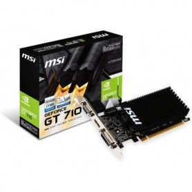 MSI GT 710 2GD3H LP Carte Graphique Nvidia GT710 954 MHz 2048 Mo PCI Express Noir MSI GT 710 2GD3H LP Carte Graphique Nvidia GT710 954 MHz 2048 Mo PCI Express Noir
