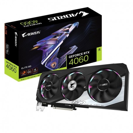 Gigabyte AORUS GeForce RTX 4060 ELITE 8G-8 Go GDDR6 - Dual HDMI/Dual DisplayPort