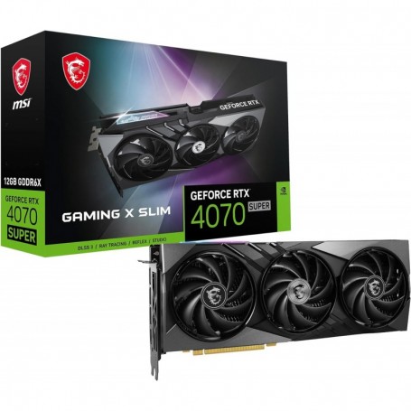 MSI GeForce RTX 4070 Super 12G Gaming X Slim Carte Graphique de Jeu - 12 Go GDDR6X, 2655 MHz,