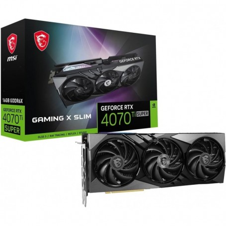 MSI GeForce RTX 4070 Ti Super 16G Gaming X Slim Carte Graphique de Jeu - 16 Go GDDR6X,