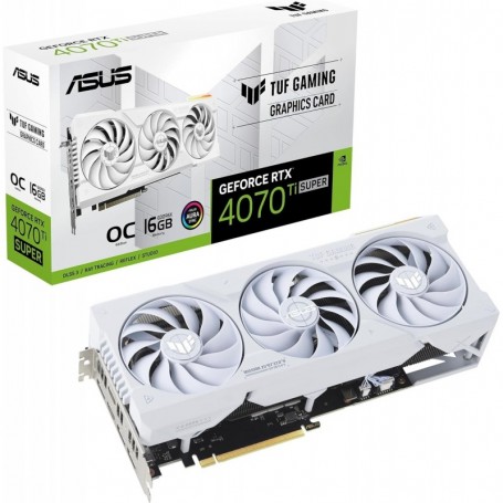 ASUS TUF Gaming NVIDIA GeForce RTX 4070 Ti Super White OC Edition – Carte Graphique Gaming
