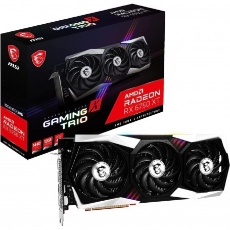 MSI Radeon RX 6750 XT Gaming X Trio 12G Carte Graphique Gaming GPU MHz Mémoire 12000 Mo