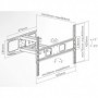 Superior Electronics SUPSTV011 Support TV Mural orientable de 37" à 70" (Full Motion Extra Slim)