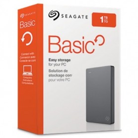 Seagate Basic, 1 To, Disque Dur Externe 2, 5", USB 3.0, PC portable, Gris (STJL1000400) Seagate Basic, 1 To, Disque Dur Externe 2, 5", USB 3.0, PC portable, Gris (STJL1000400)