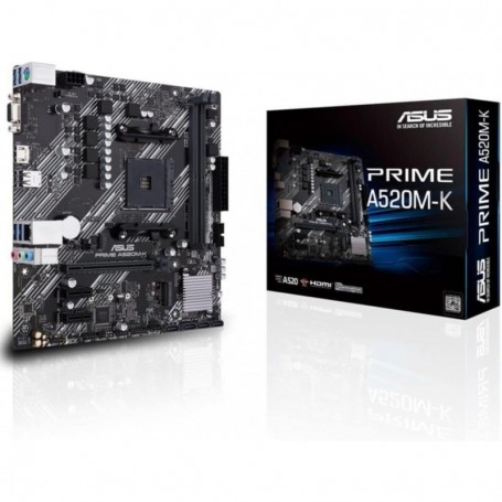 ASUS PRIME A520M-K Carte mère AMD A520 Ryzen AM4 micro ATX M.2, 1 Gb Ethernet