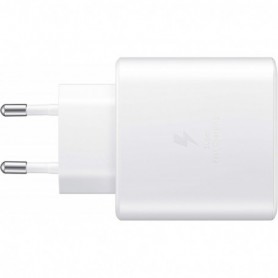 Samsung Adaptateur USB C charge rapide 45 W  Blanc Samsung Adaptateur USB C charge rapide 45 W  Blanc