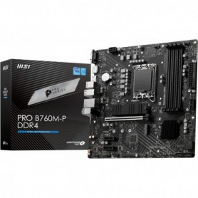MSI PRO B760M-P DDR4 Carte Mère, Micro-ATX - Pour Processeurs Intel Core 14e, 13e & 12e Génération, LGA 1700 MSI PRO B760M-P DDR4 Carte Mère, Micro-ATX - Pour Processeurs Intel Core 14e, 13e & 12e Génération, LGA 1700